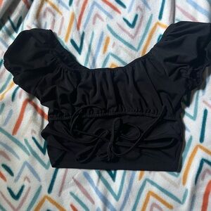 dress shirt crop top
